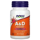 Вітамін А і Д A & D Essential Nutrition Now Foods 10000 / 400 МО 100 капсул