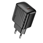 Сетевое зарядное устройство адаптер Hoco CS24A Puerto |1Type-C, 25W/3A, поддержка быстрой зарядки PD/QC/FCP/AFC, многоуровневая защита, универсальная совместимость| Черный