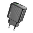 Сетевое зарядное устройство Hoco CS23A, 1USB, 1Type-C, PD, QC 30W, Черный