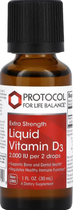 Вітамін D3 Protocol for Life Liquid Vitamin D3 Balance 2000 МО 30 мл в упаковці (ARE-575695)