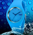Женские часы Skmei 9068LTBU Light Blue | Классические наручные часы в светло-голубом цвете (sk9068ltbu)