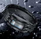 Годинник Skmei 0926BK Black Gent | LED дисплей, сталевий браслет, водонепроникний дизайнерський годинник (sk1049bk)