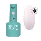 Гель Siller Professional Bottle Gel 002 с кисточкой нежно-розовый 15 мл (2100994270224)