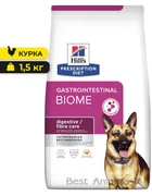 Сухой корм для собак Hill's PRESCRIPTION DIET Gastrointestinal Biome при расстройствах пищеварения с курицей