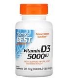 Вітамін D3, 125 мкг (5 000 МО), Doctor's Best, 180 капсул