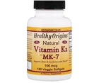 Вітамін K2 у формі MK7 Healthy Origins (Vitamin K2 як MK-7) 100 мкг 180 шт