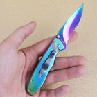 Складной нож TEKUT Fairy LK5035A (полная длина 17 1см длина лезвия 7 4см) хамелеон - изображение 5