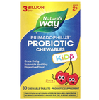 Пробиотики для детей, Primadophilus® Kids Probiotic Chewable, для детей от 2 лет, с вишнёвым вкусом, 3 млрд КОЕ, 30 жевательных таблеток