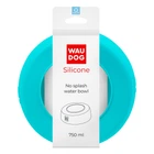 Миска-непроливайка для собак WAUDOG Silicone голубая силиконовая, объём 750 мл, диаметр 15,5 см, антиразливная поилка для воды и корма, арт. 50782