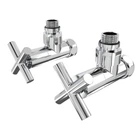 Кран для рушникосушарки кутовий Laris 1/2" - 3/4" Еліт 2шт (ZZ-4704)