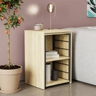 Стіл-тумба трансформер Смарт 2/1 Ferrum-decor 750x1450x500 Чорний метал ДСП Дуб Сонома 16 мм (FRD-105098)
