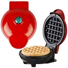 Вафельница мини для бельгийских вафель Mini Waffle Maker с антипригарным покрытием красная