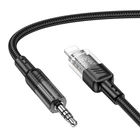Аудіокабель HOCO UPA27 Spirit transparent digital audio conversion cable iP Black (6942007612524)