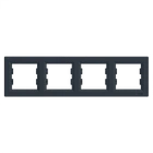 Рамка 4-поста антрацит горизонтальная Schneider Electric Asfora EPH5800471
