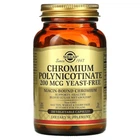Хром Піколінат 200 мкг Chromium Polynicotinate Solgar 100 капсул