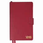Щоденник датований 2026 Leo Planner Alpha 12х20 см 352 сторінки бордовий (252630)