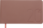 Датированный еженедельник Buromax Morandi Style 2026 из искусственной кожи 15.3x8.7 см 128 страниц Медный (BM.2909-33)