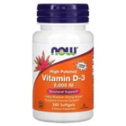 Вітамін D3 2000 MO Now Foods 240 капсул