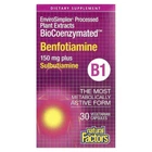 Бенфотіамін та сульбутіамін BioCoenzymated Benfotiamine plus Sulbutiamine Natural Factors 30 капсул