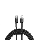 Кабель 2 м. Type-C to Type-C 100W Cafule 20V, 5A Baseus gray/black для зарядки и передачи данных (CATKLF-ALG1)