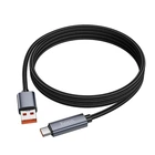 Кабель Hoco Type-C Favor 5A charging data cable with display X112 |1m, 5A| black