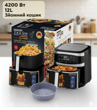Кухонна аерофритюрниця Zepline ZP-216 на 12 л, 4200 Вт, мультипіч з великою чашею, фритюрниця без олії
