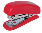 Степлер пластиковий BUROMAX міні,10 аркушів, (скоби №10), 61х36х23мм, червоний BM.4125-05