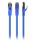 Патч-корд S/FTP Cablexpert (PP6A-LSZHCU-B-1M) cat.6a, литой, 50u штекер с защелкой, 1м, синий