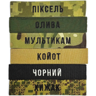 Шеврон именной уставной | Фамилия на заказ (пиксель, олива, мультикам, койот, черный, хищник) 12.5х2.5 на липучке