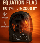 Обогреватель тепловентилятор Equation Flag 4 на 2000 Вт (обогрев до 20 м2) Black