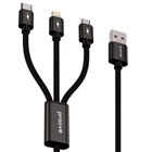 Кабель Proove Triple Connection 3 in 1 Type-C + Micro USB + Lightning (1.3m) black