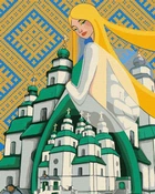 Картина за номерами патріотична Берегиня Свято-Троїцького Собору mosyakart 40х50 Ідейка (KHO2604)