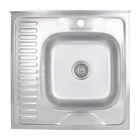 Кухонна мийка Brinex 6060-R 0,6 мм Satin (BRIN6060RSAT06)
