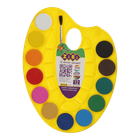 Фарби акварельні ZiBi KIDS Line 12 кольорів на палітрі жовтого кольору (ZB.6558-08)