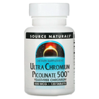 Ультра хром піколінат, Source Naturals, 500 мкг, 120 таблеток (SNS-00516)