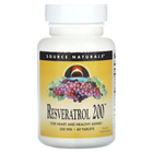 Натуральная добавка Source Naturals Resveratrol 200 мг Таблетки