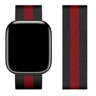 Металлический ремешок Milanese Magnetic Hoco WA03 для Apple Watch 1-8 (38 / 40 / 41 mm) black-red