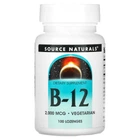 Витамин B12 цианокобаламин Source Naturals (Cyanocobalamin B-12) 2000 мкг 100 леденцов
