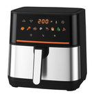 Аерофритюрниця безмасляна Luma Bella LB-60027 електричний аерогриль 7,5л з сенсорним управлінням 2200Вт Чорний