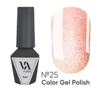 Гель-лак Valeri Color №25 персиковый с блестками, 6 мл