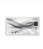 Рукавиці нітрилові чорні Fingers Black, 100шт., Ceros, розмір M