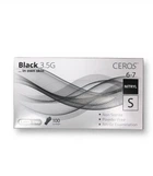 Рукавиці нітрилові чорні Fingers Black, 100 шт., Ceros, розмір S