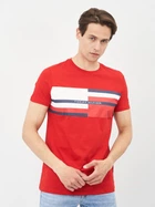 Футболка хлопковая длинная мужская Tommy Hilfiger 10645.4 S Красная
