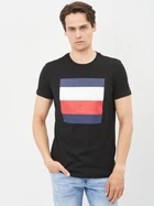 Футболка хлопковая длинная мужская Tommy Hilfiger 10647.1 S Черная