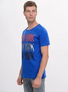 Футболка хлопковая длинная мужская Tommy Hilfiger 9521.3 S Электрик