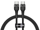Кабель зарядки 100 W Senteo ST-01 USB C - USB C кабель PD3.0 Fast зарядний шнур 5A/20V 1м для iPhone 15 16 17
