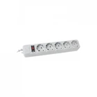 Фільтр живлення Maxxter SPM5-G-6G сірий 1,8 м кабель, 5 розеток (SPM5-G-6G)