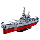 Конструктор Военный корабль Линкор USS Missouri S Sluban Model Bricks 1739 деталей