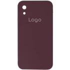 Чохол Silicone Case Square Full Camera для iPhone Xr Колір 42.Maroon