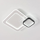 Светильник потолочный светодиодный LUMINARIA MERVIN 75W 7500Лм S ON/OFF WHITE/BLACK 220V IP20 480х480х70мм